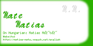 mate matias business card